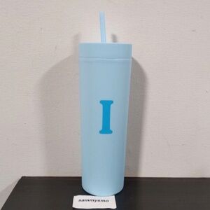 FREE! Modern Expressions Tumbler With Straw 20oz, letter I